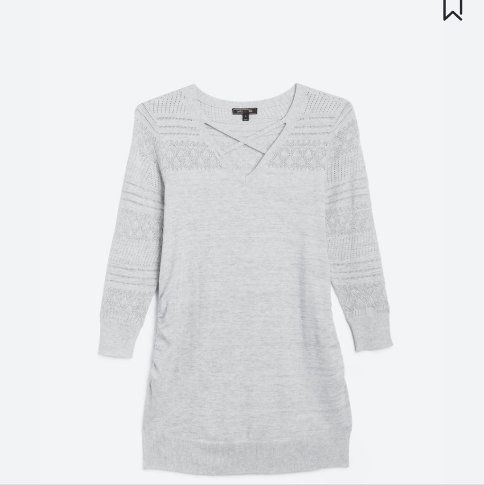 Lety & Me Niki Maternity pointelle sweater NWOT
